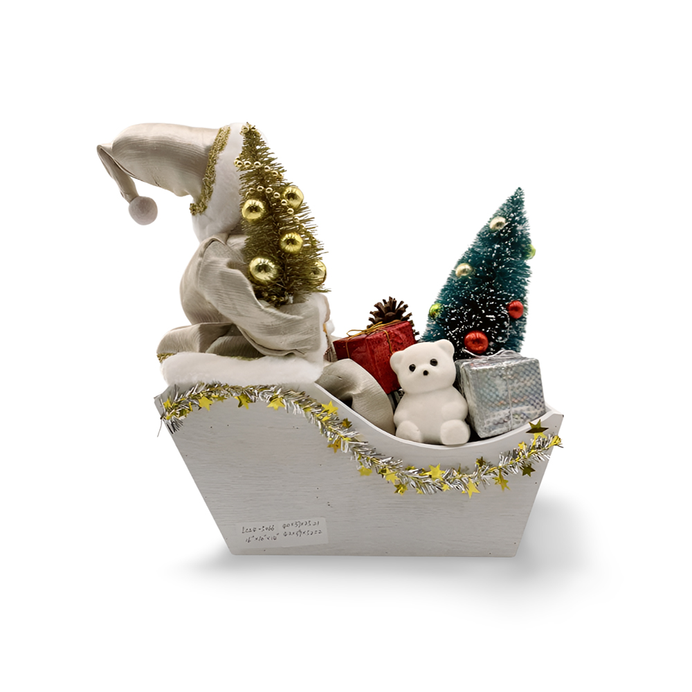 Adornos de decoración de trineo de invierno de Navidad vintage