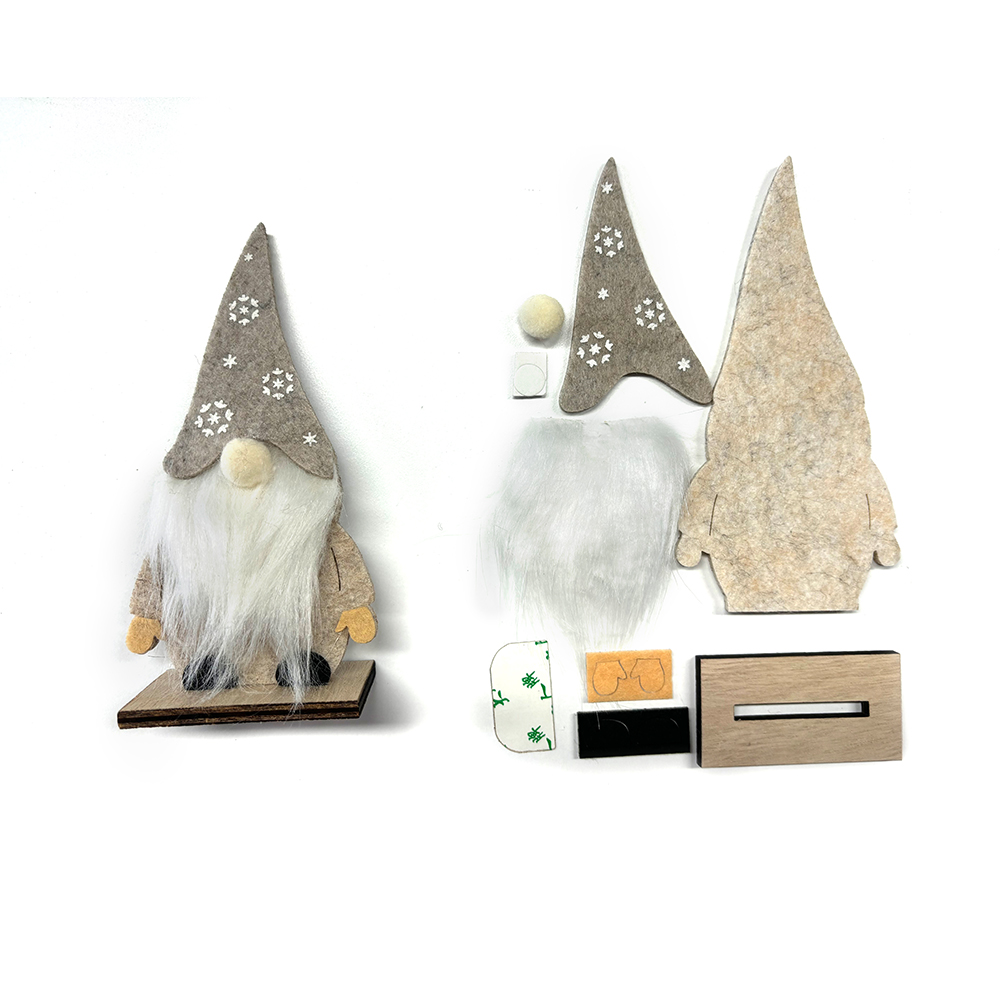Centro de mesa de la mesa de gnomo de Navidad Artesanía de bricolaje