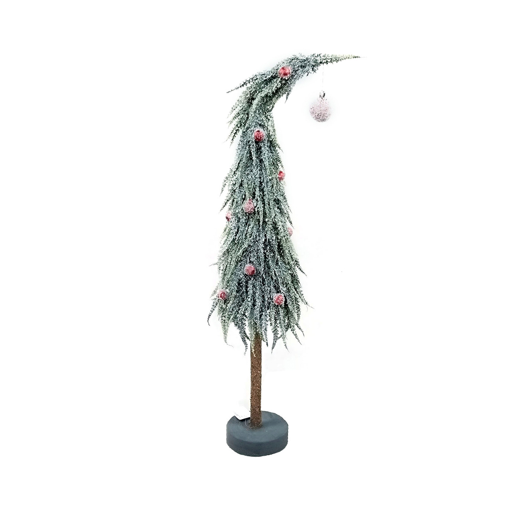 Nieve artificial creativa Flocked Christmas Tree Ornaments