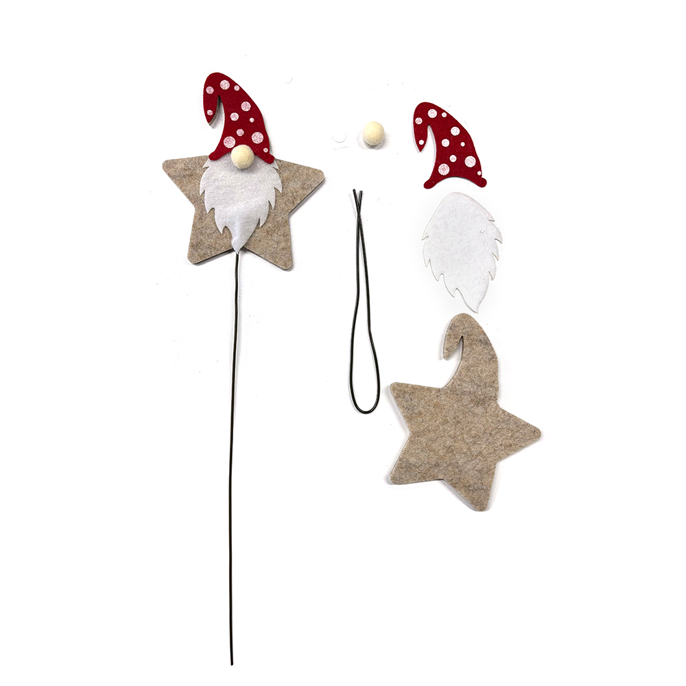 Críaco de bricolaje de Santa Gnome de fieltro inacabado